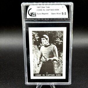 1967 Leaf Star Trek TOS Rare #4 Come In, Captain Kirk Graded 9.5 Gem Mint